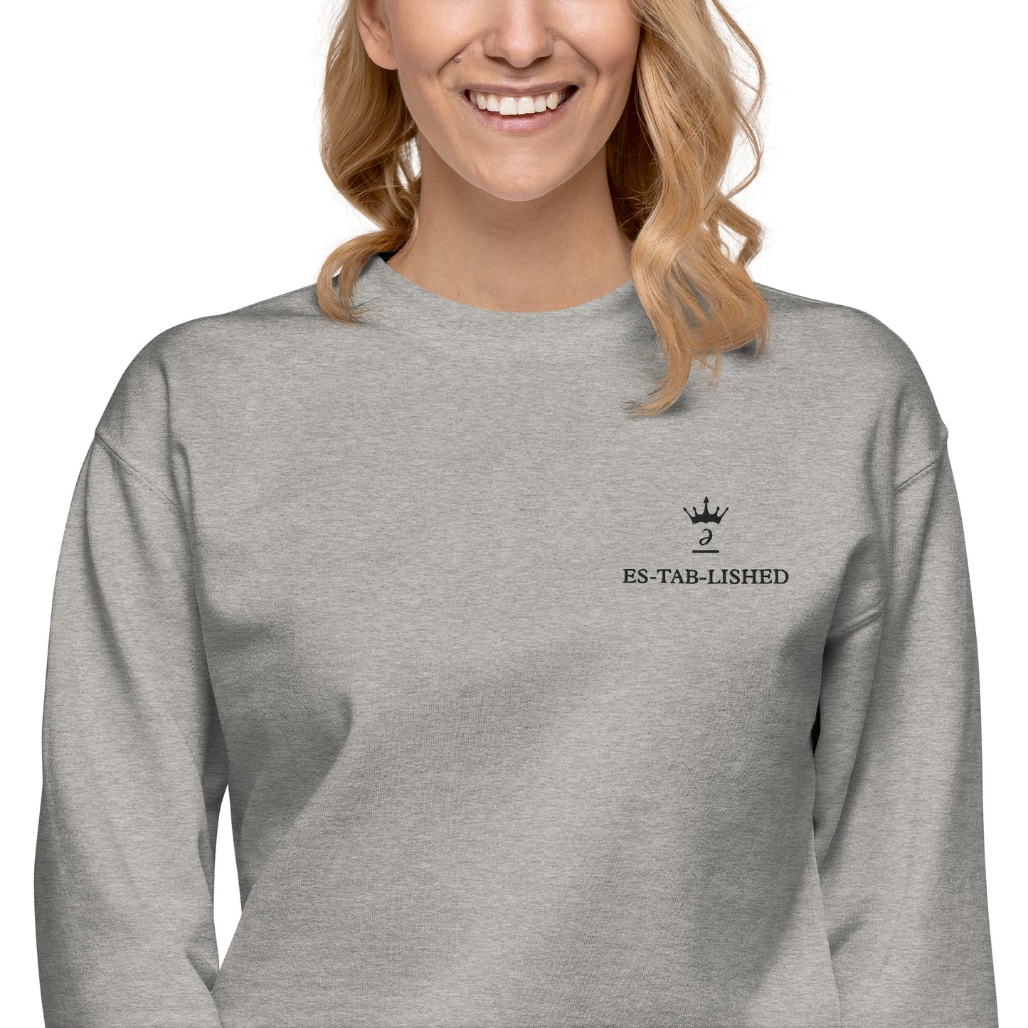 Embroidered unisex sweatshirt