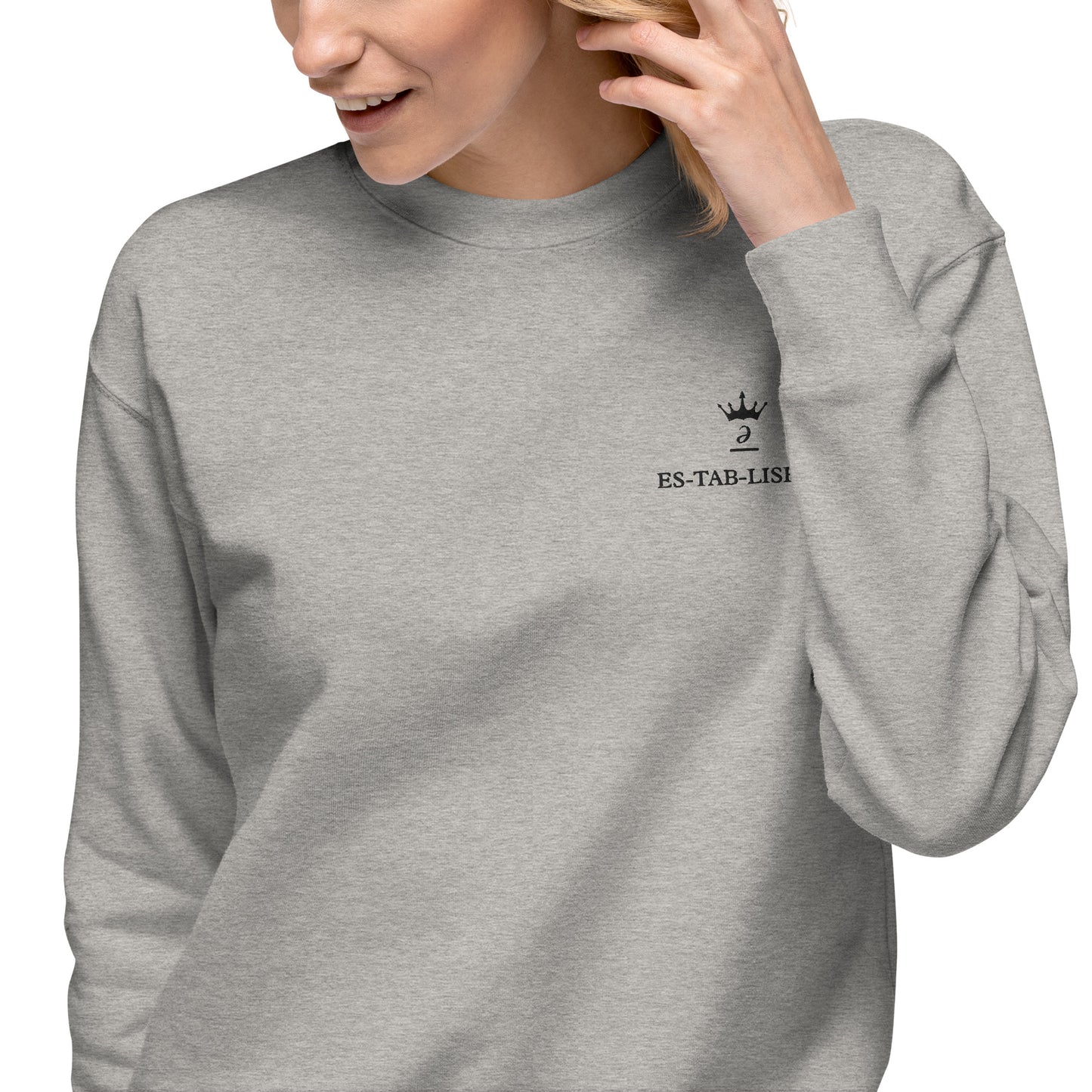 Embroidered unisex sweatshirt