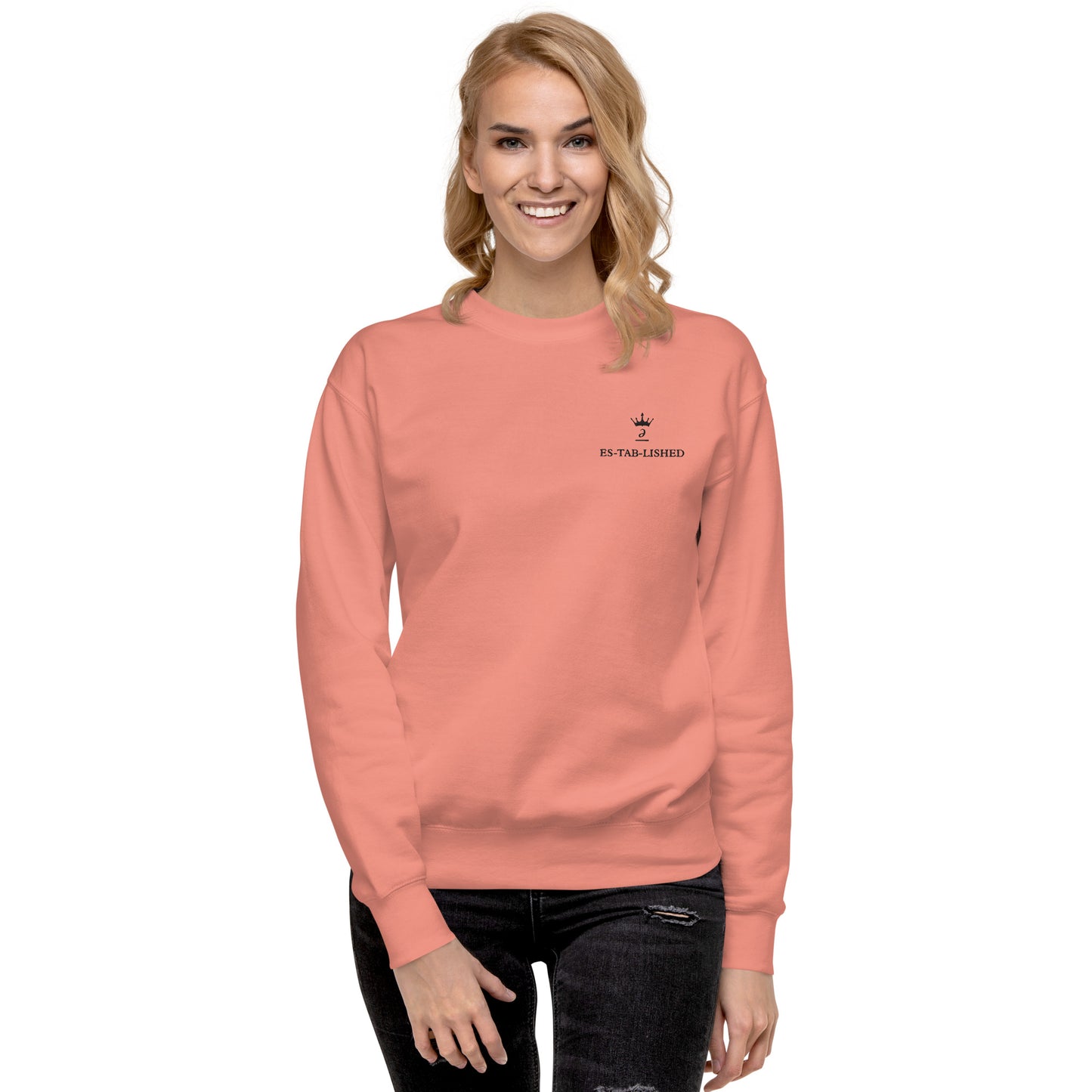 Embroidered unisex sweatshirt