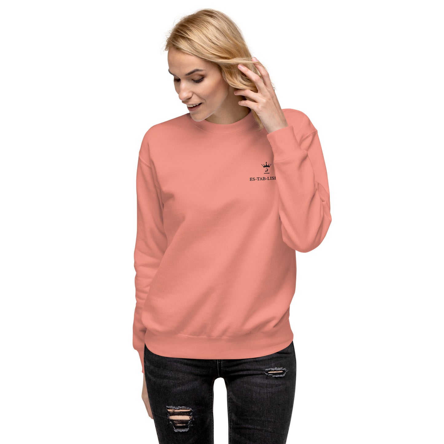 Embroidered unisex sweatshirt