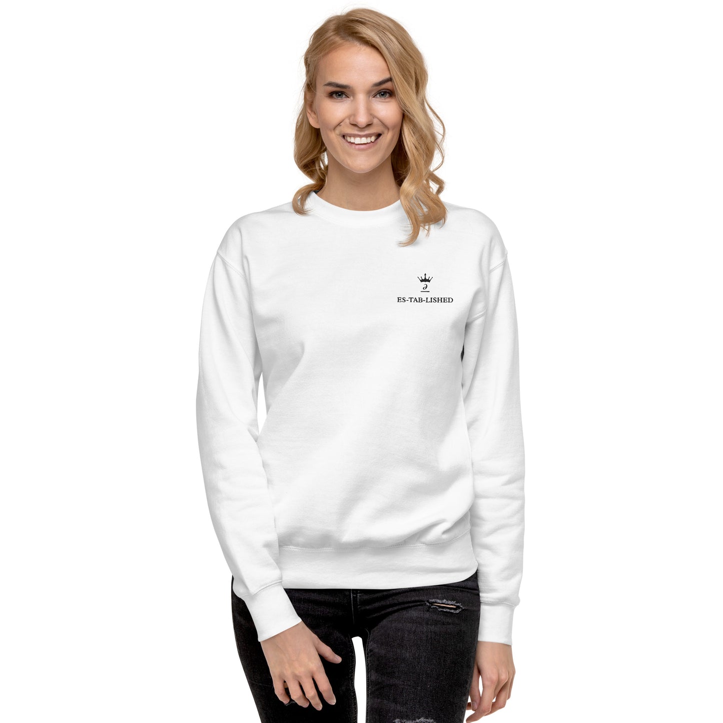 Embroidered unisex sweatshirt