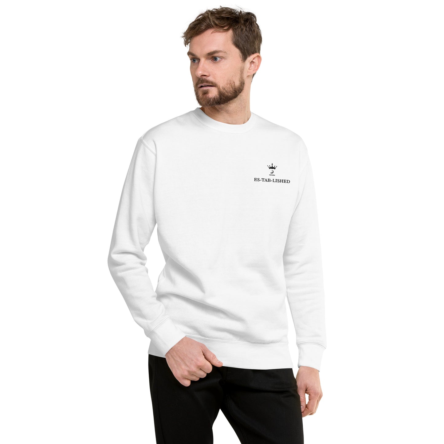 Embroidered unisex sweatshirt