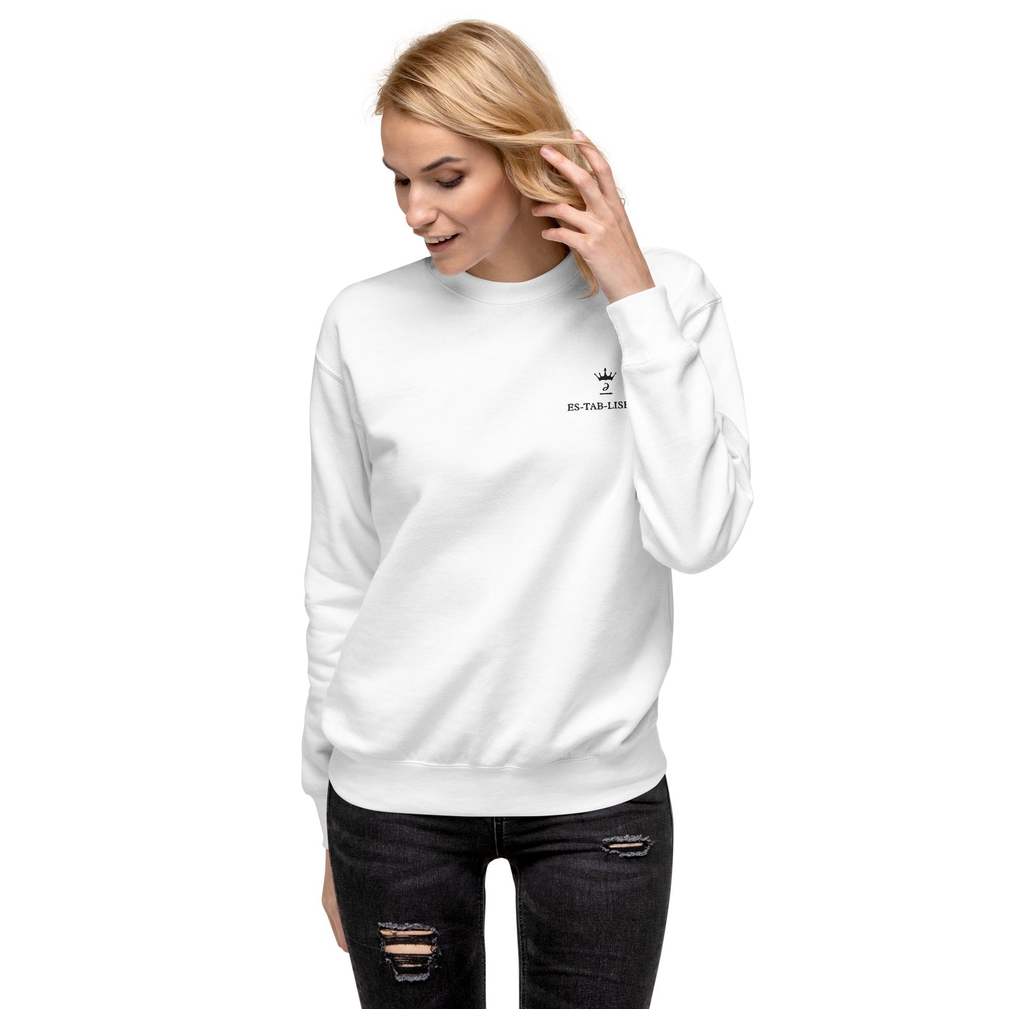 Embroidered unisex sweatshirt