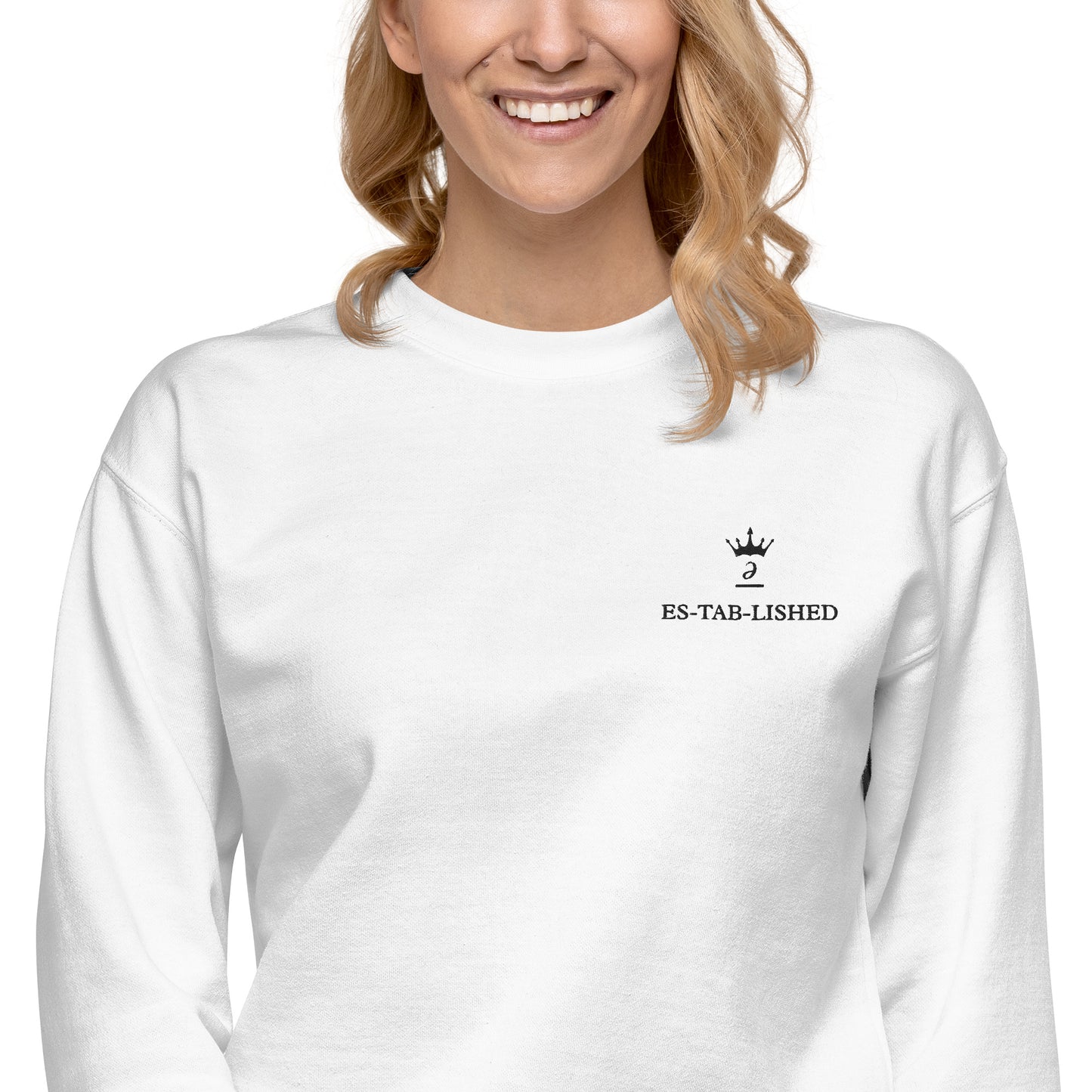 Embroidered unisex sweatshirt