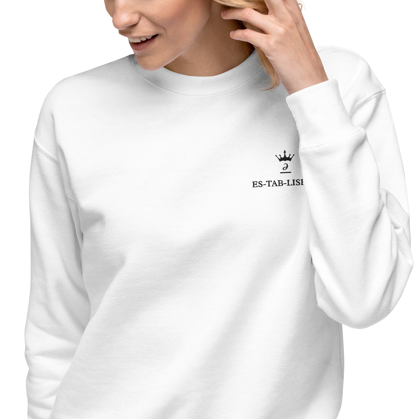 Embroidered unisex sweatshirt